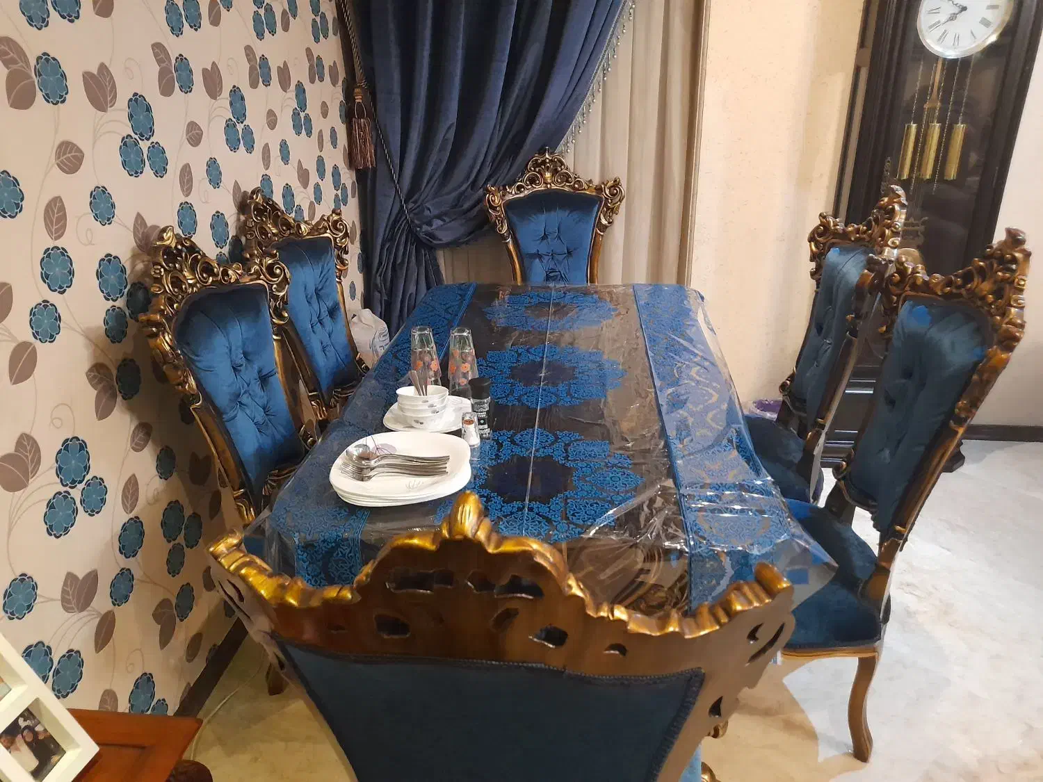 مبلمان و ناهارخوری ۷ نفره استیل در حد نو|مبلمان خانگی و میز عسلی|تهران, سازمان برنامه شمالی|دیوار