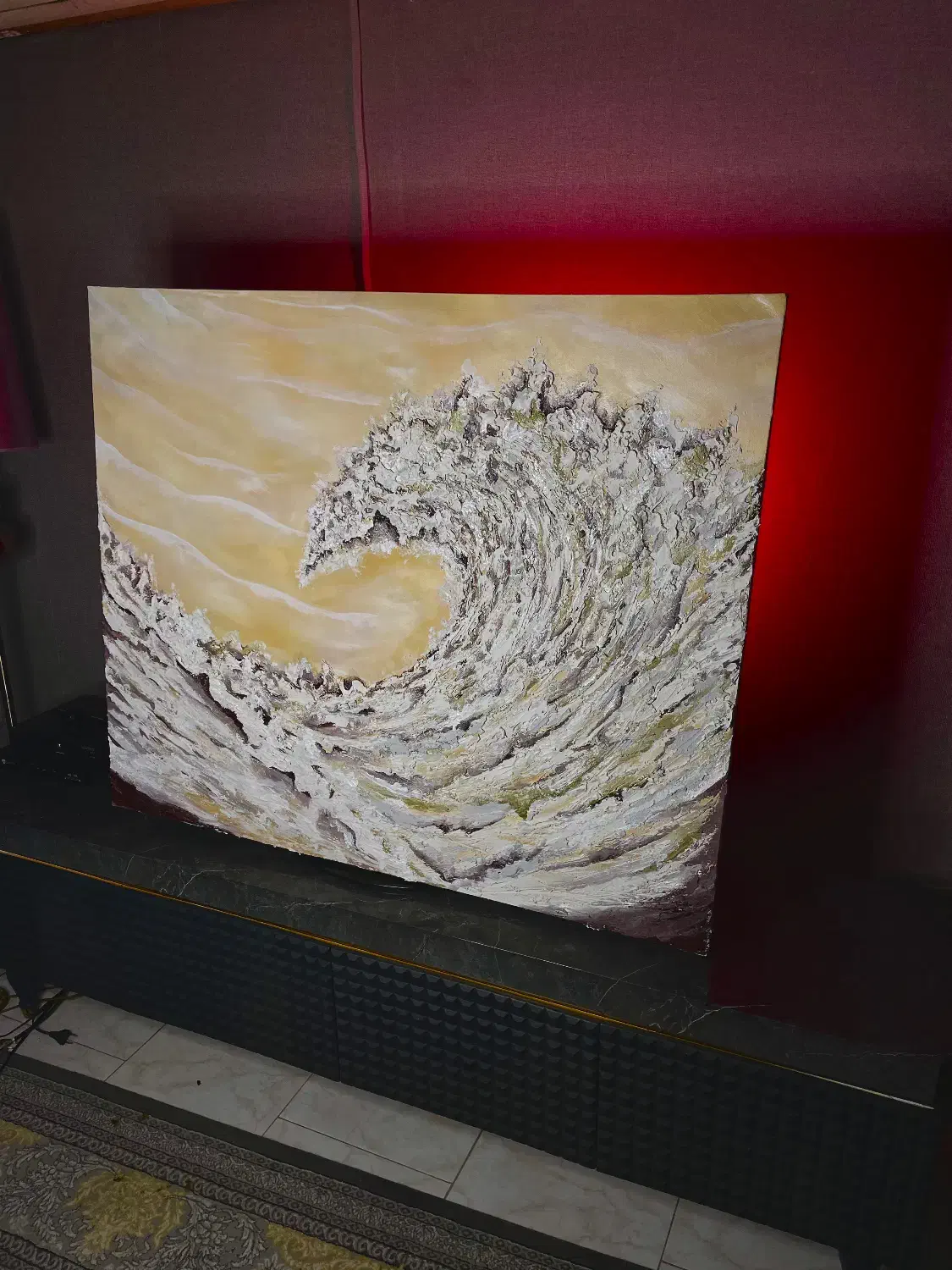 تابلو سبک مدرن موج دریا|تابلو، نقاشی، عکس|مشهد, رضاشهر|دیوار