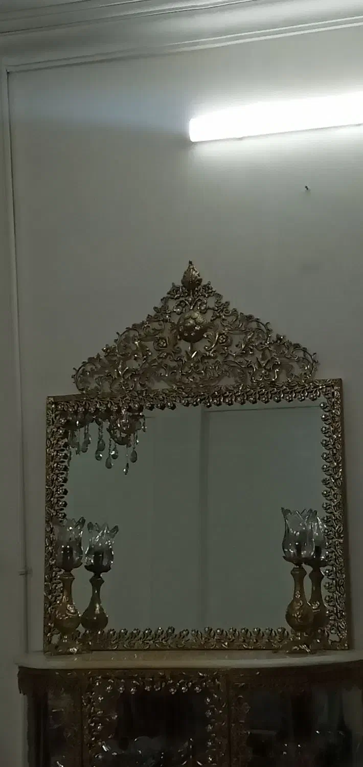 اینه کنسول برنجی|بوفه، ویترین، کنسول|مشهد, سمزقند|دیوار