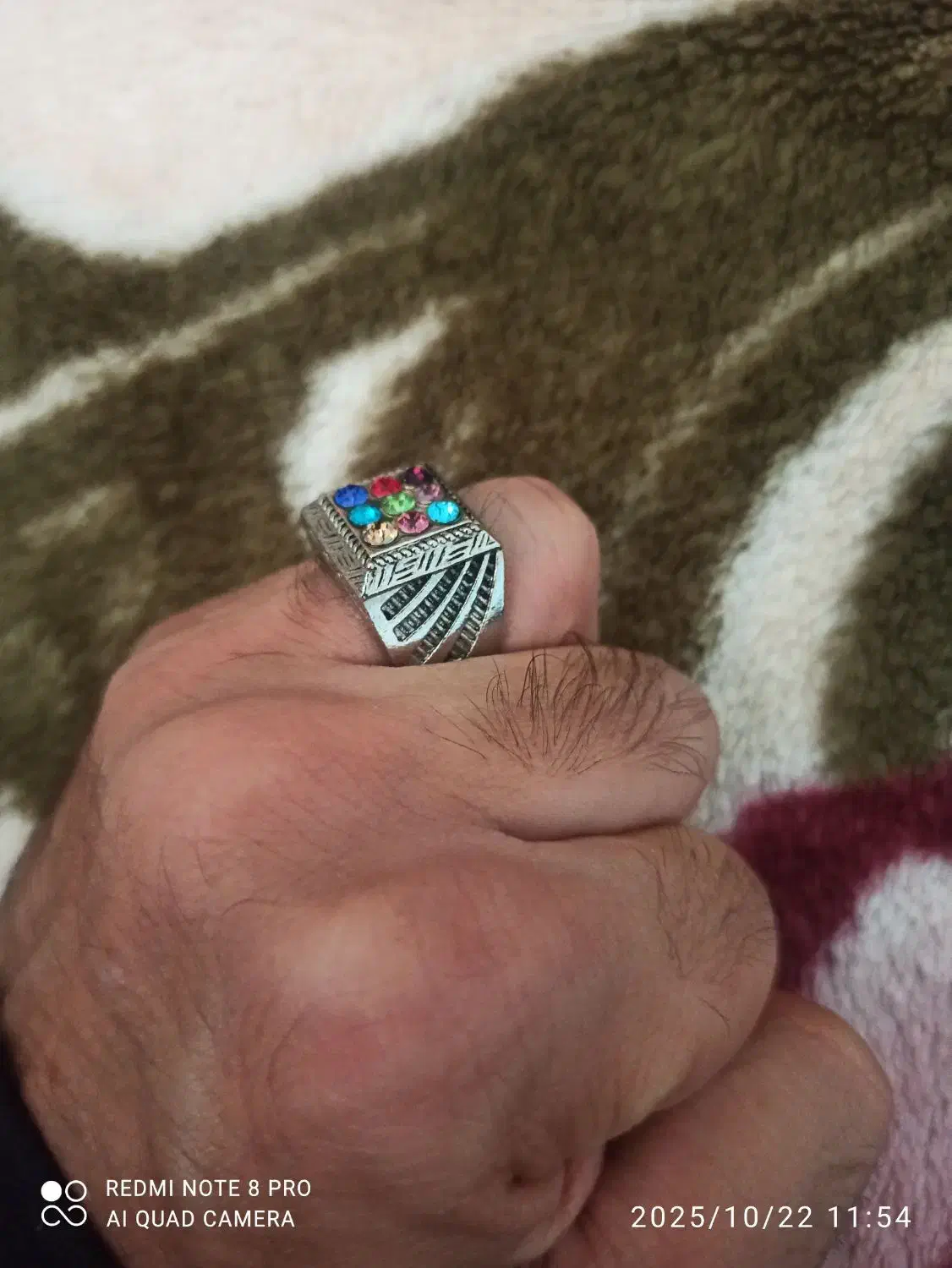 انگشتر استیل تمام سنگ های ریز عقیق|بدلیجات|مرند, |دیوار