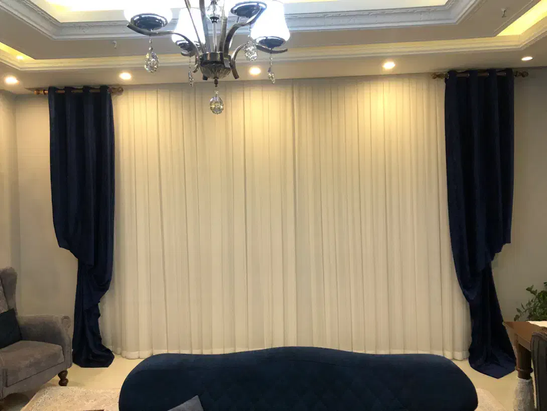 پرده کرکره ای پرده پذیرایی بادستک پرده اتاق و تراس|پرده، رانر، رومیزی|مشهد, امامیه (شهرک غرب)|دیوار