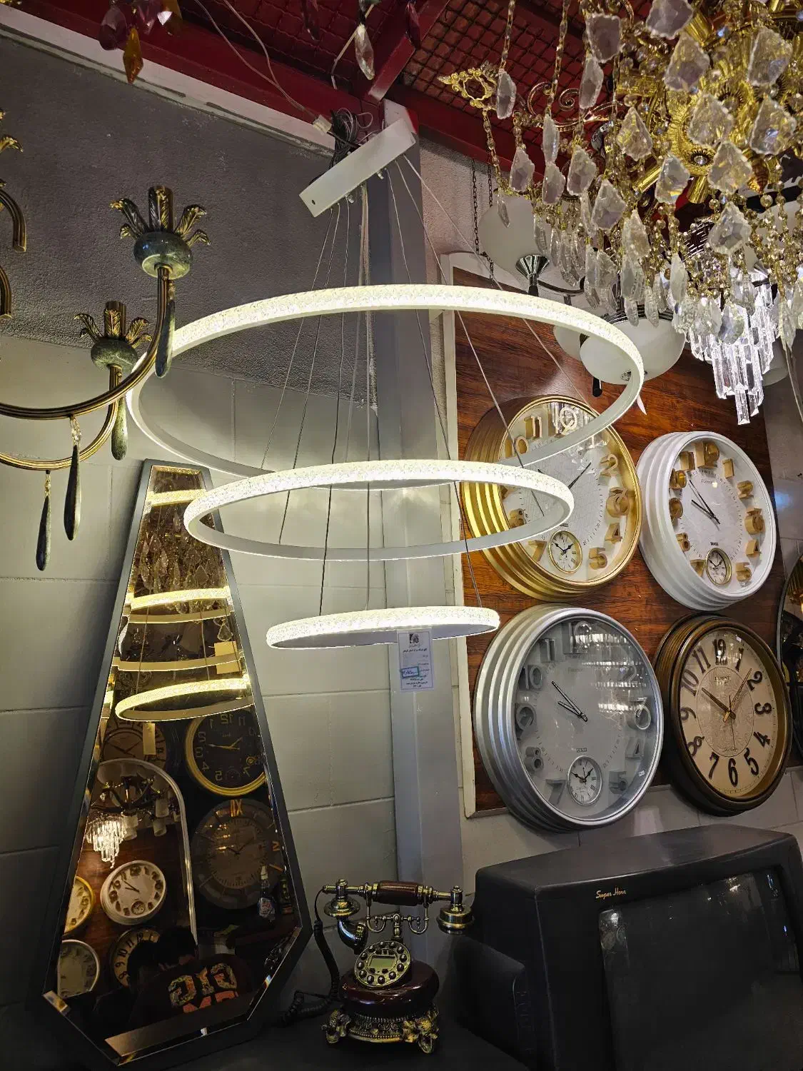 لوستر سه طبقه ال ای دی قطر ۷۰|لوستر و چراغ آویز|کرمان, |دیوار