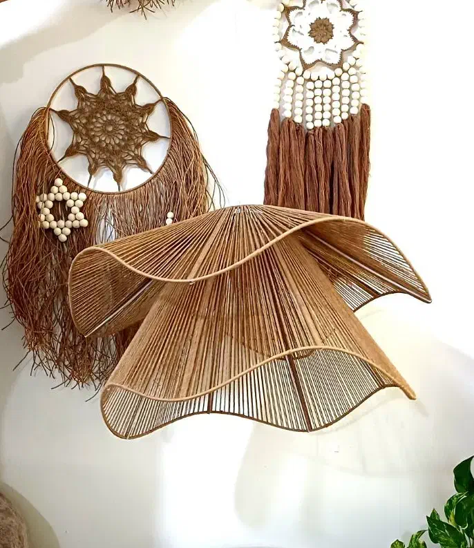 لوستر و اباژور رافیا عمده و تکی|لوستر و چراغ آویز|تهران, منیریه|دیوار