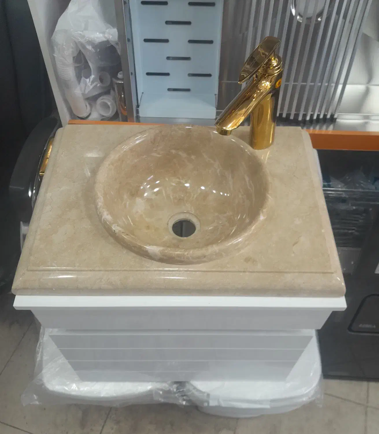 روشویی کابینتی pvc سنگ مرمر|لوازم سرویس بهداشتی|شوشتر, |دیوار