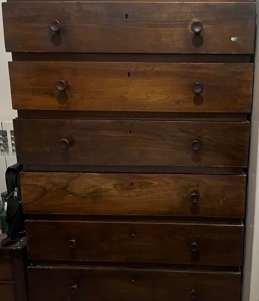 دراور ۶ کشو تمام چوب گردو|جاکفشی، کمد، دراور|تهران, اختیاریه|دیوار