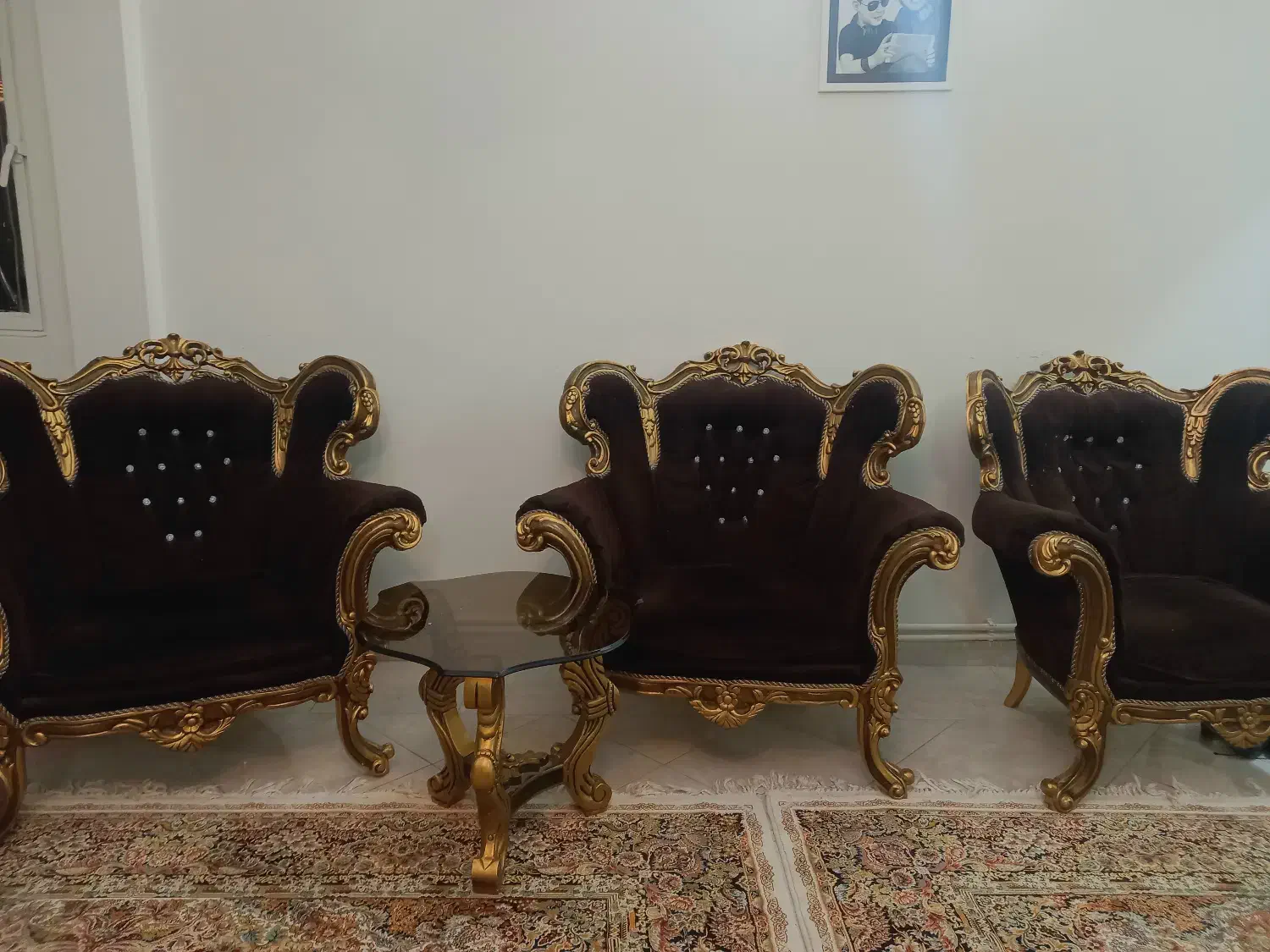 مبل سلطنتی مصری ۷ نفره|مبلمان خانگی و میز عسلی|تهران, سازمان برنامه شمالی|دیوار