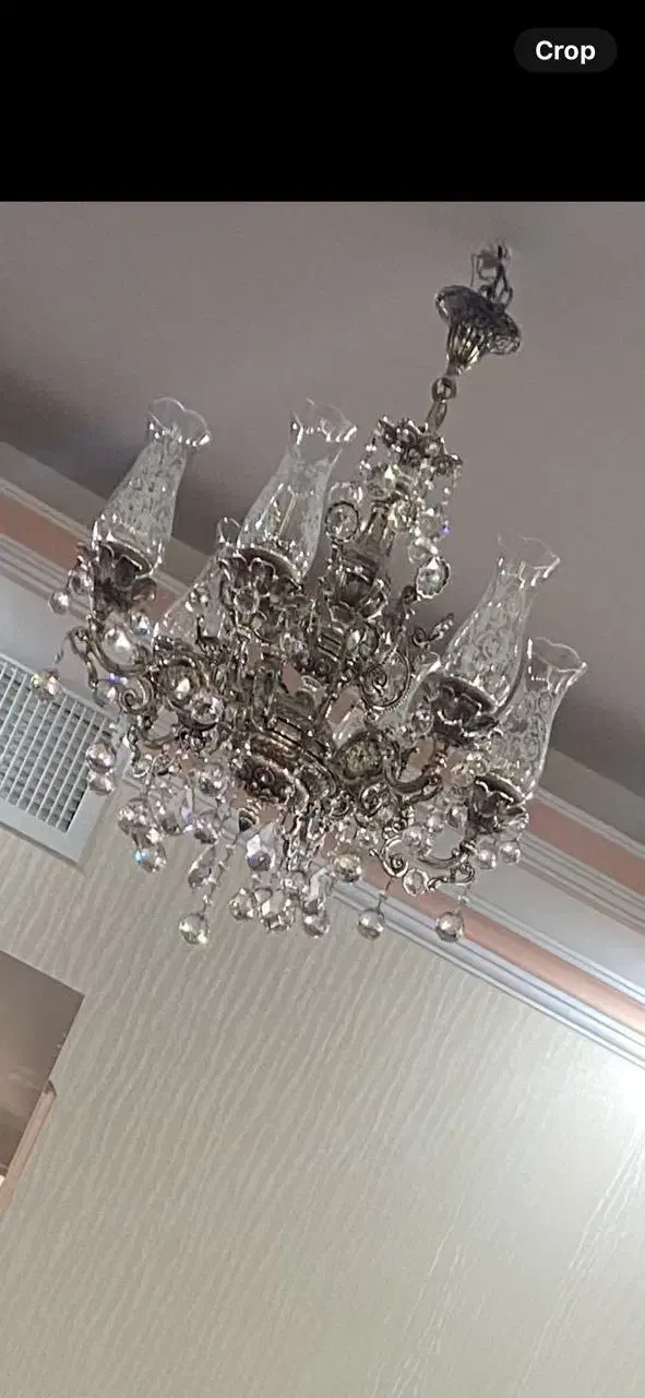 لوستر برنج اصل|لوستر و چراغ آویز|رودهن, |دیوار