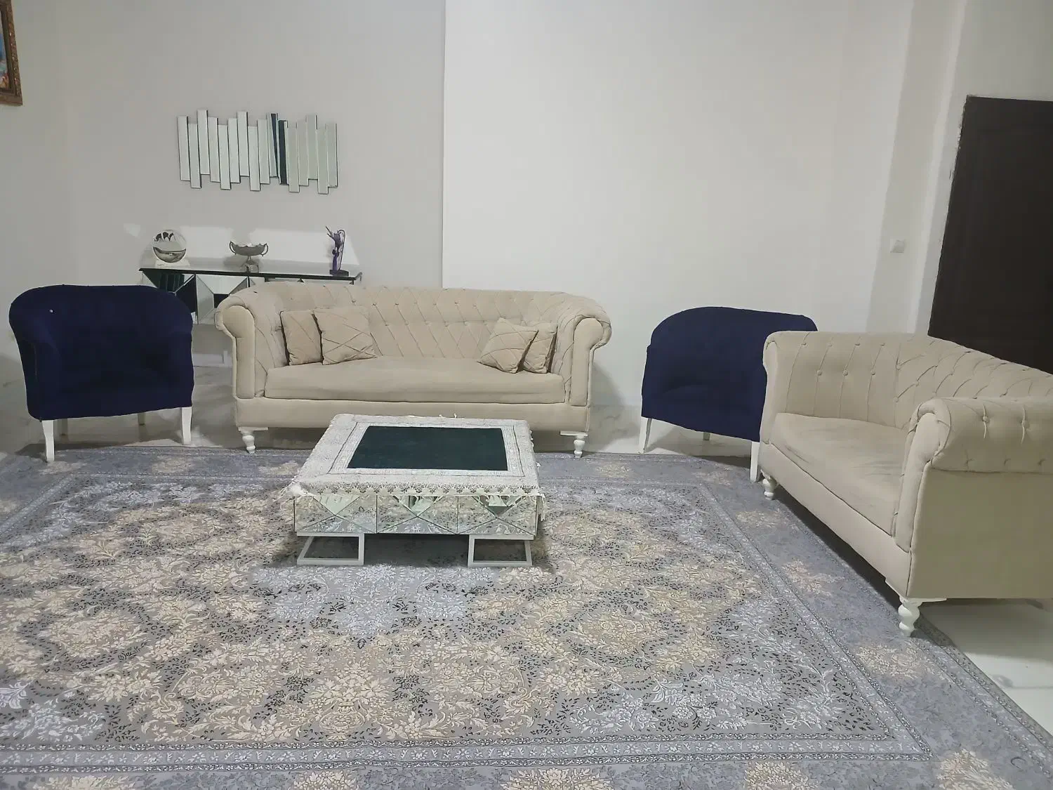 مبل دست دو و شال پرده|مبلمان خانگی و میز عسلی|سنندج, |دیوار