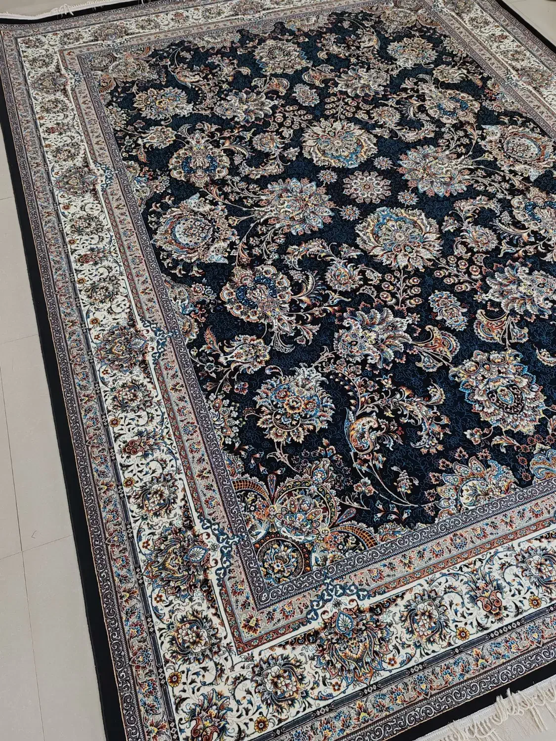 2تخته 12متری افشان یاشار سورمه ای نو|فرش|قم, نیروگاه|دیوار