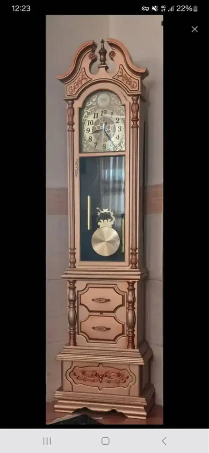 ساعت ایستاده طلایی|ساعت دیواری و تزئینی|محلات, |دیوار