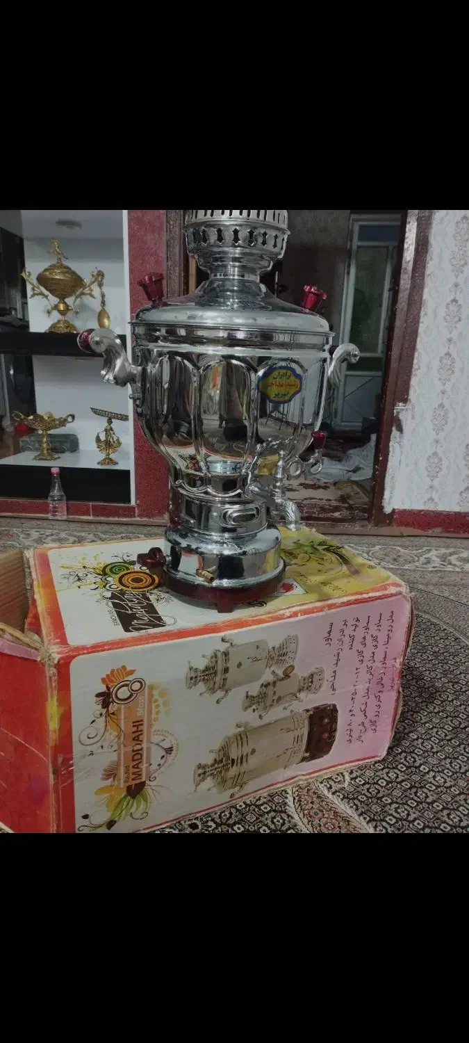 سماور۸لیتری‌نوباکارتون|سماور، چای‌ساز، قهوه‌ساز|اردبیل, |دیوار