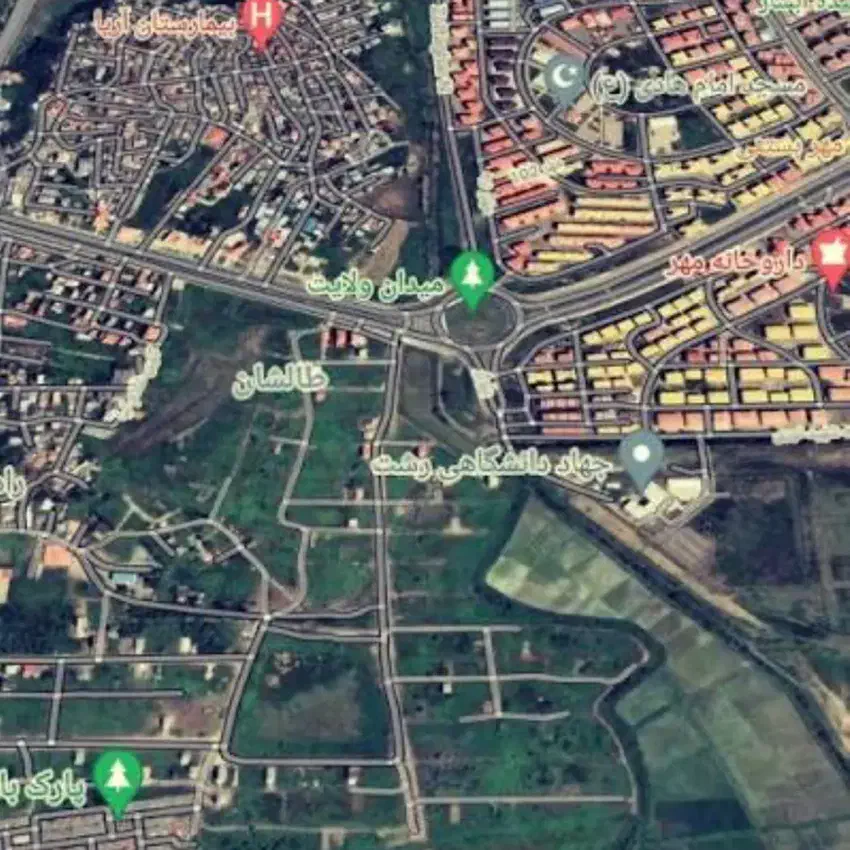 زمین جهاد دانشگاهی بر خیابان ۲۴ متری|فروش زمین و ملک کلنگی|رشت, کوی غلام نیا|دیوار