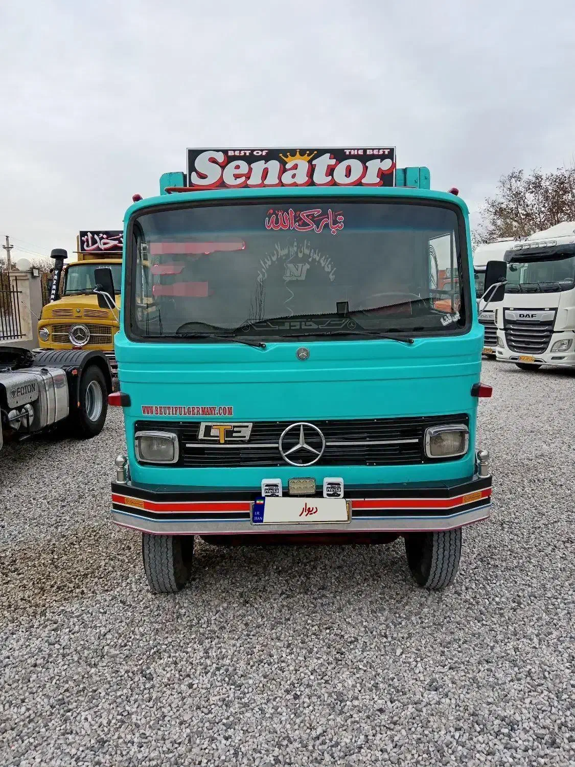 بنز خاور 608 مدل 57 استثنایی فیروزه ای|خودرو سنگین|تیران, |دیوار