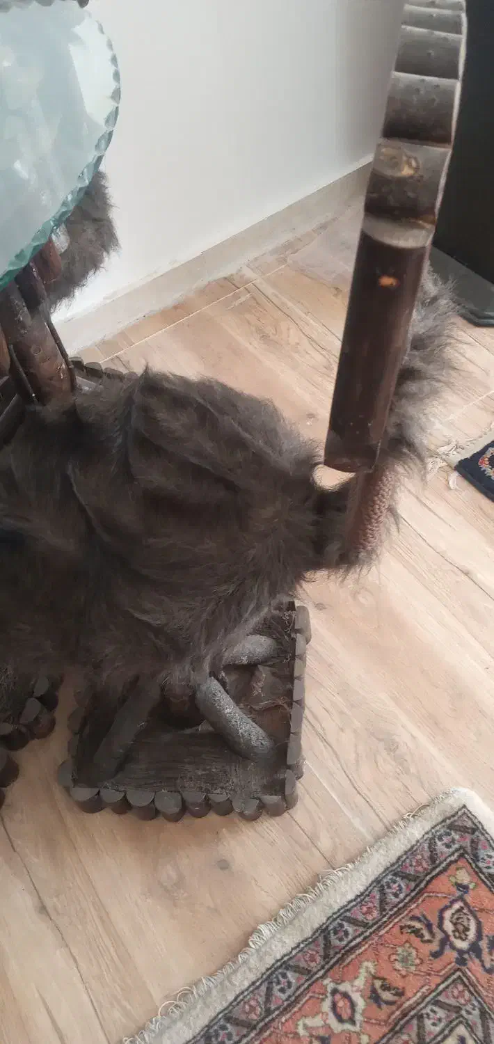 نهارخوری چهارنفره فانتزی واز چوب جنگل|میز و صندلی غذاخوری|تبریز, |دیوار