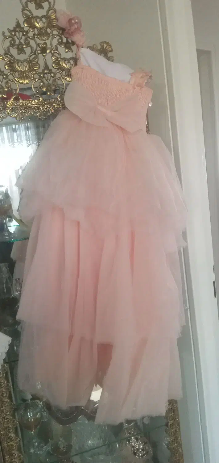 لباس مجلسی دخترانه رنگ گلبهی|لباس|ری, دولتآباد|دیوار