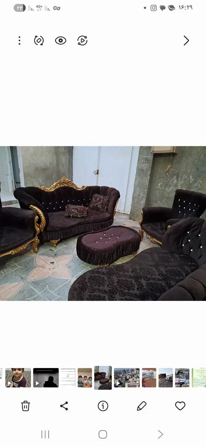 مبل کار کرده تمیز و سالم بدون تو رفتگی.با ارسال|مبلمان خانگی و میز عسلی|بهار, |دیوار