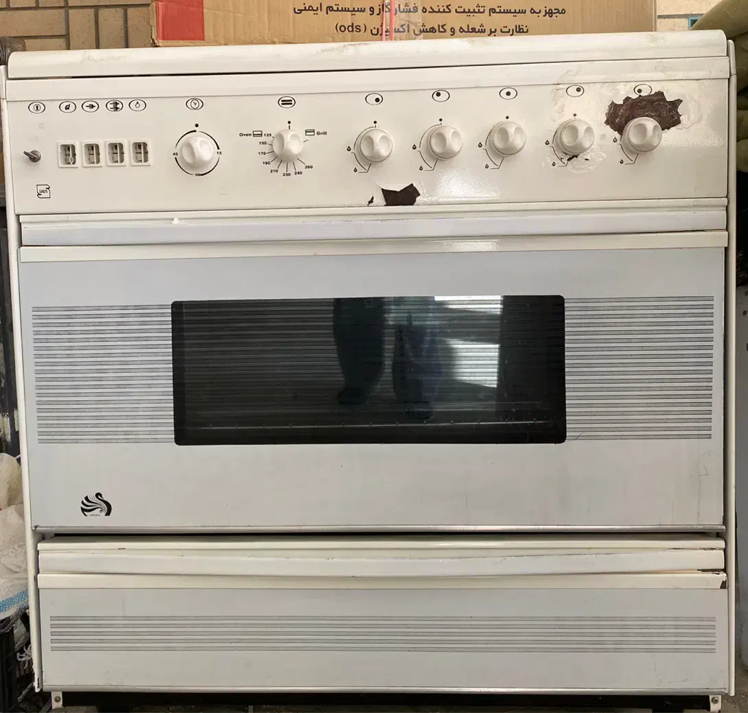 گاز فر دار ۵ شعله|اجاق گاز و لوازم برقی پخت‌وپز|قروه, |دیوار