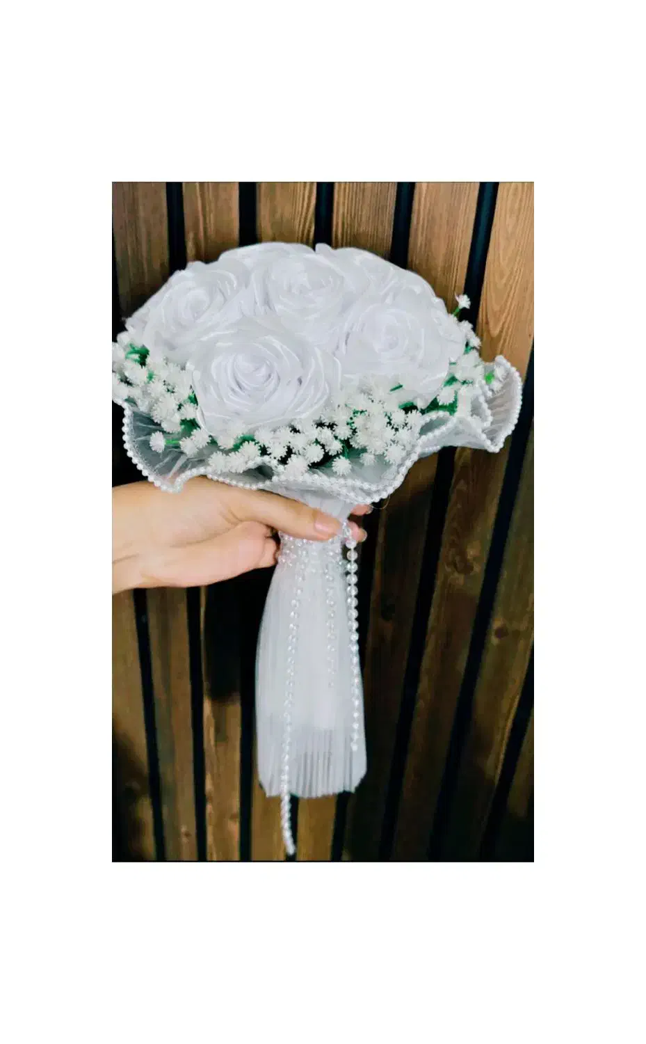 گل روبانی دسته گل عروس|گل مصنوعی|اصفهان, پرتمان|دیوار