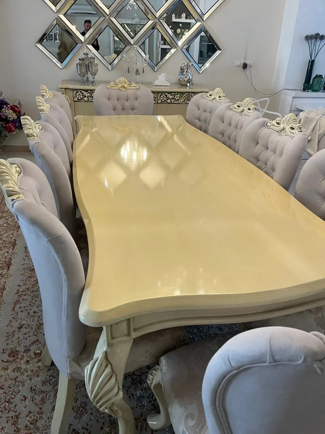 میز ناهار خوری|میز و صندلی غذاخوری|بابل, |دیوار