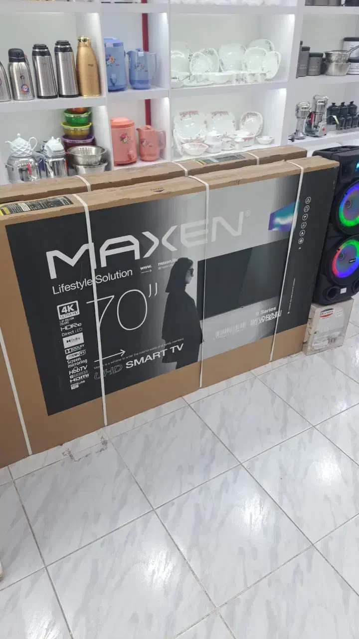 تلویزیون ۷۰ اینچ کیو ال ای دی هوشمند برند مکسن|تلویزیون و پروژکتور|یاسوج, |دیوار