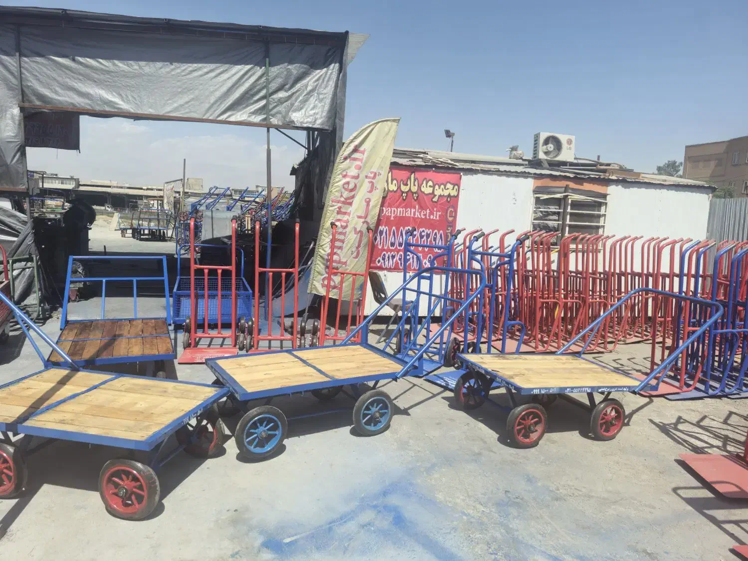 چهار چرخ دستی چوب روسی گاری ۱تن اصل روس برند پاپ|ابزارآلات|تهران, میدان میوه و تره‌بار مرکزی|دیوار