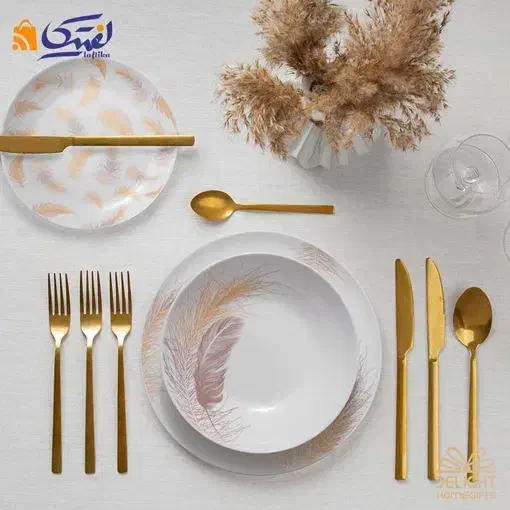 سرویس ۲۸ پارچ ۶ نفره طرح پر|ظروف سرو و پذیرایی|شیراز, باغ تخت|دیوار