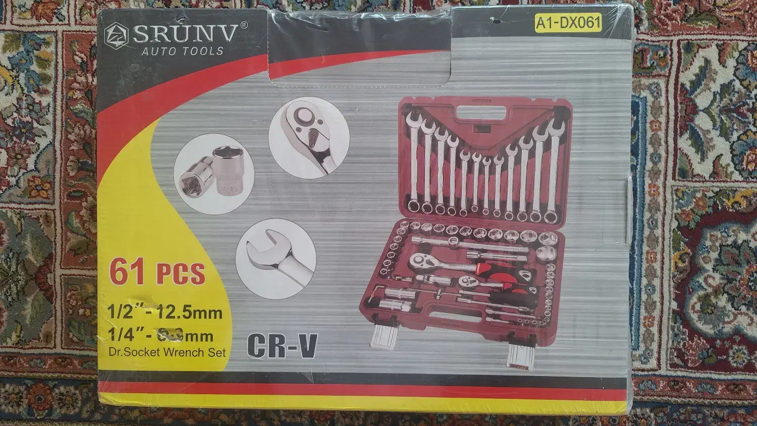 جعبه ابزار ۶۱ پارچه آچار و سری بکس نو و پلمپ|ابزارآلات|شاهین‌شهر, عطار|دیوار