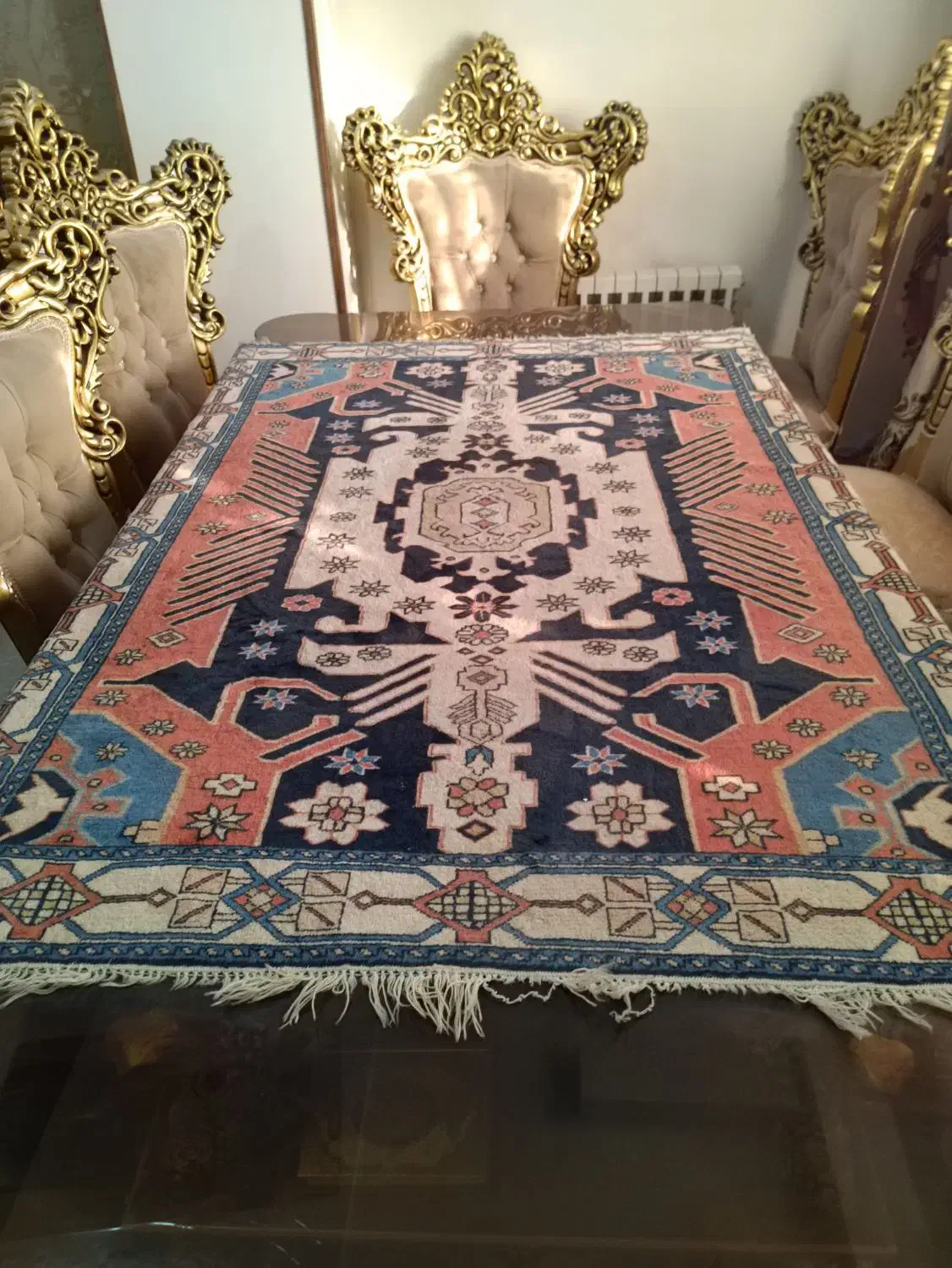 قالیچه کهنه گیاهی|فرش|تهران, جنت‌آباد شمالی|دیوار