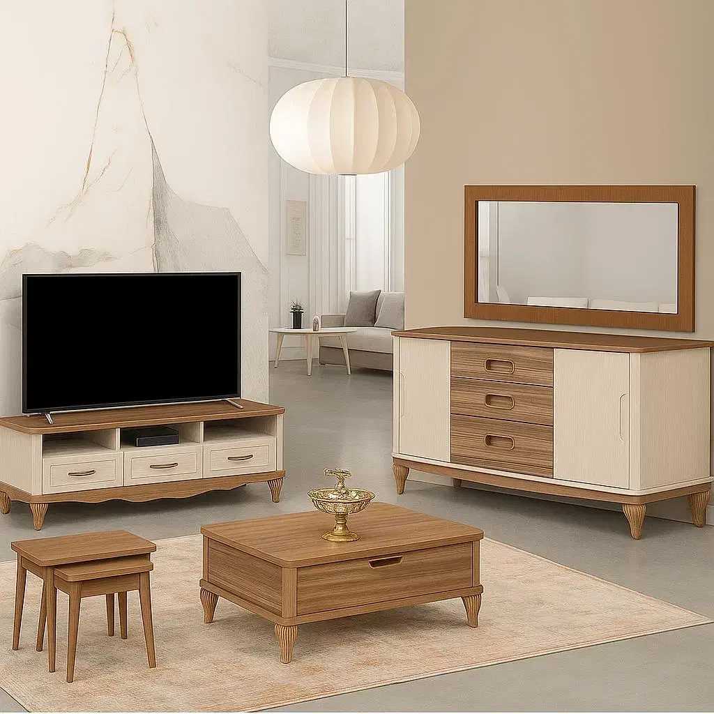 ست آیینه کنسول میز تی وی جاکفشی|میز تلویزیون|پاکدشت, حصار امیر|دیوار