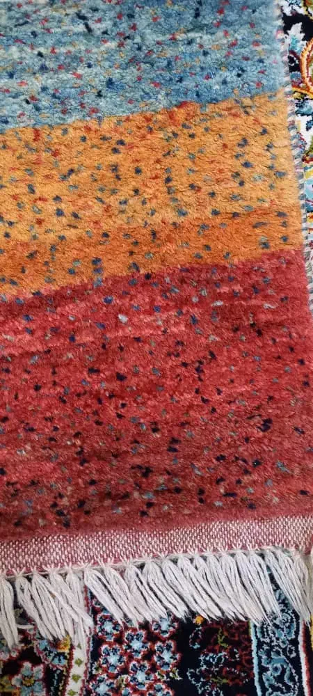 قالیچه پشمی دستباف طرح مدرن راه راه|فرش|شیراز, بریجستون|دیوار