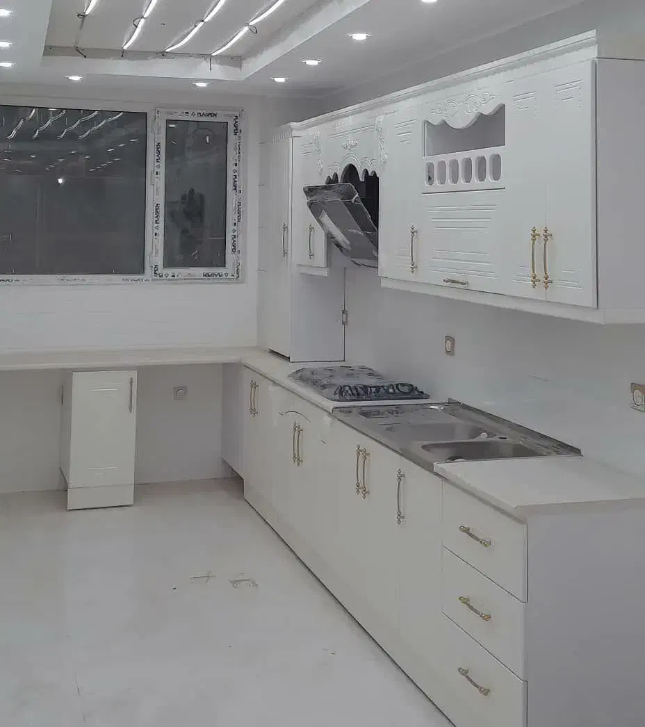 کابینت آشپزخانه با فلز وام دی اف ممبران|مصالح و تجهیزات ساختمان|تویسرکان, |دیوار