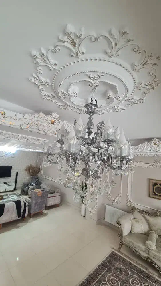 لوستر تمام برنج باروکش کروم|لوستر و چراغ آویز|پاکدشت, پاکدشت (مامازند)|دیوار