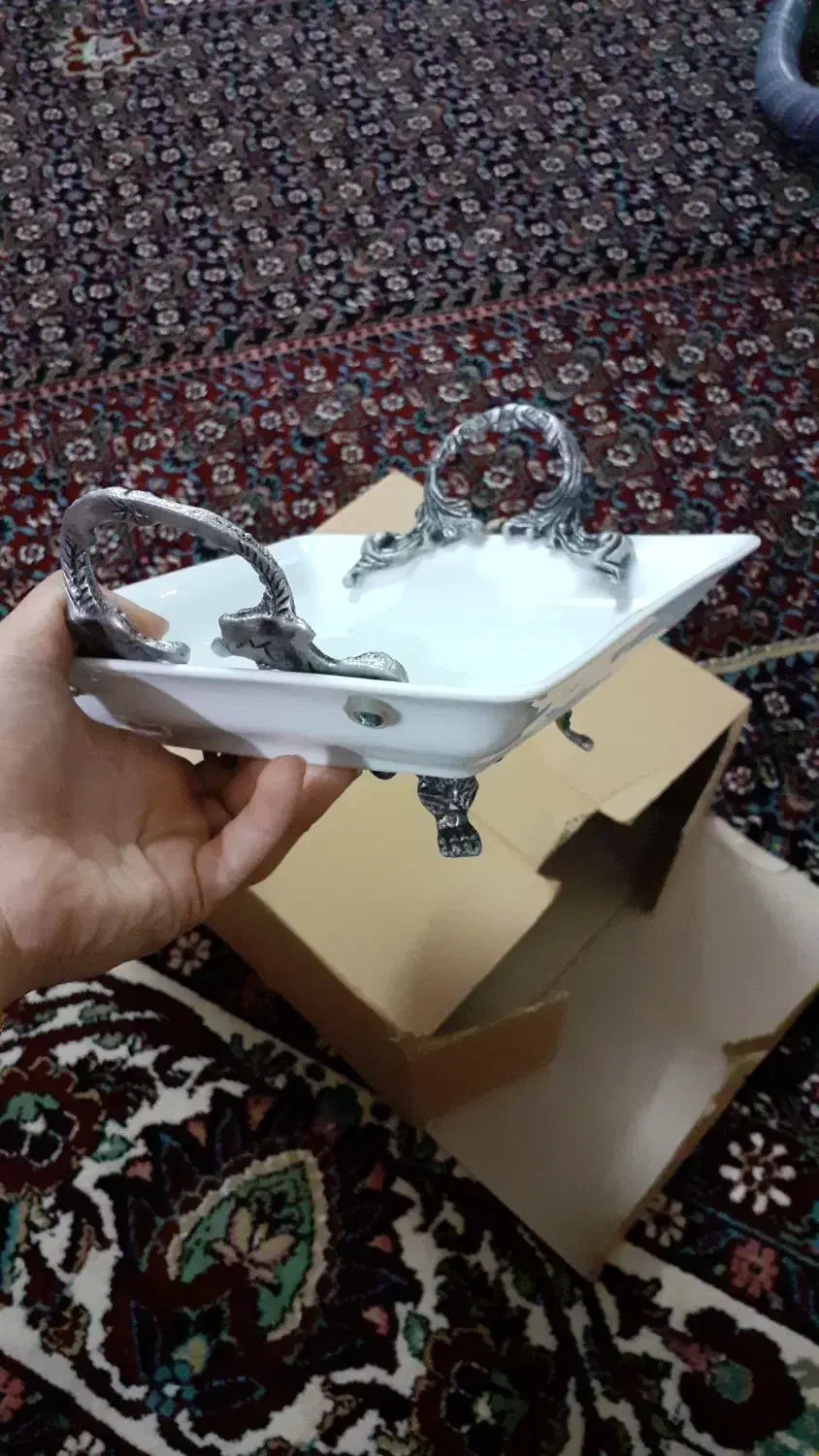 کاسه پذیرایی و آجیل خوری دسته پیوتر|ظروف سرو و پذیرایی|قم, باغ شریفی|دیوار