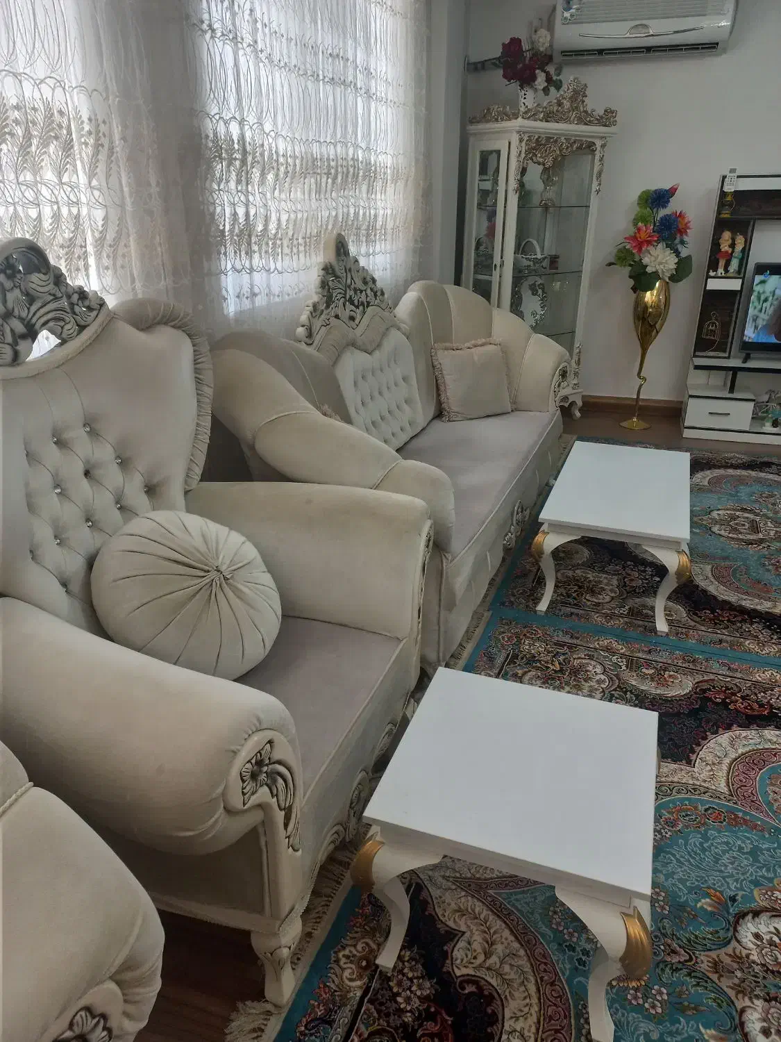 مبل کلاسیک ۸ نفره/جلو مبلی /میز غذاخوری /میز تی وی|مبلمان خانگی و میز عسلی|میاندوآب, |دیوار