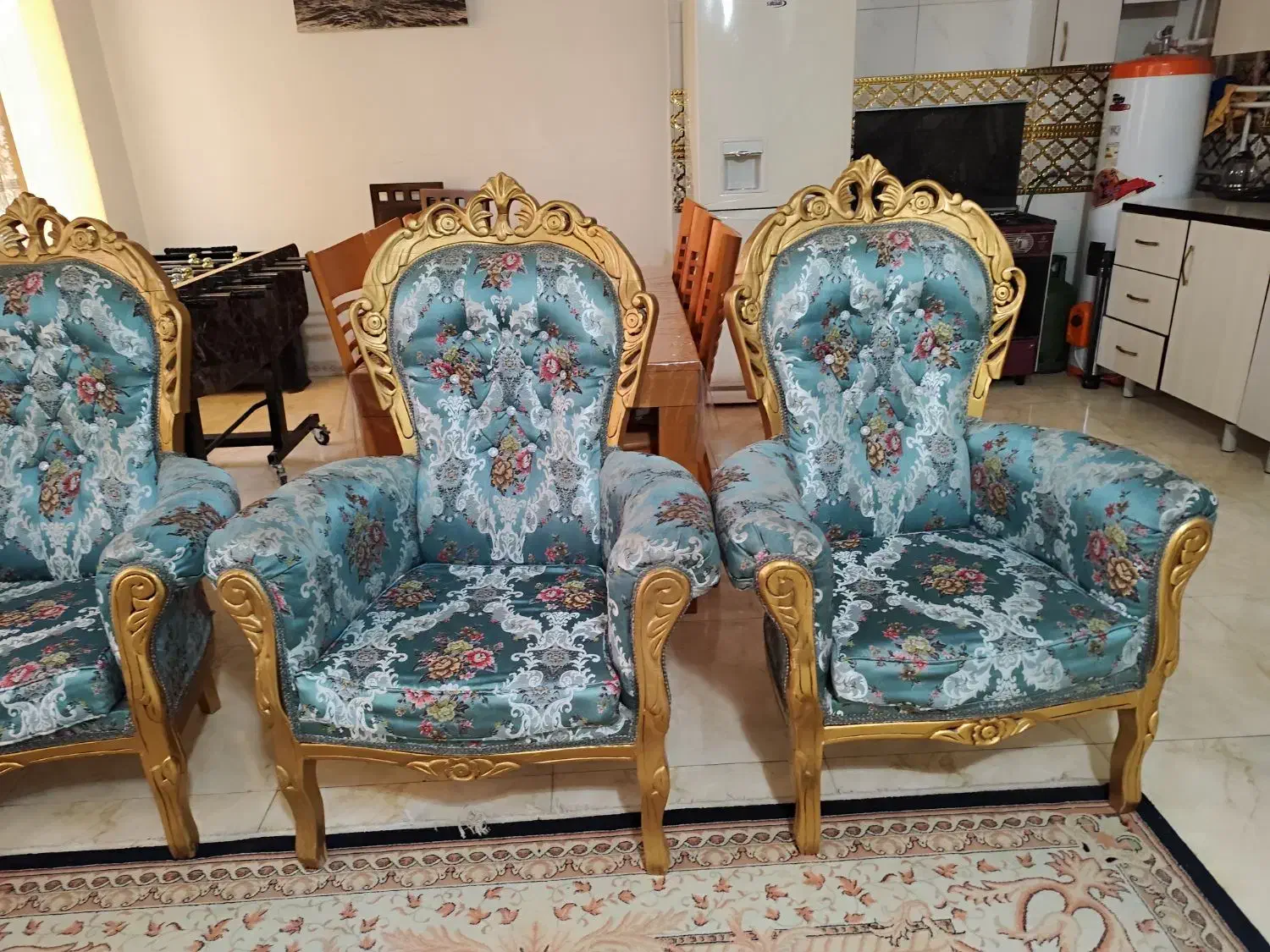 مبل سلطنتی ۹ نفره (حراج)|مبلمان خانگی و میز عسلی|هشتگرد, تهران دشت|دیوار