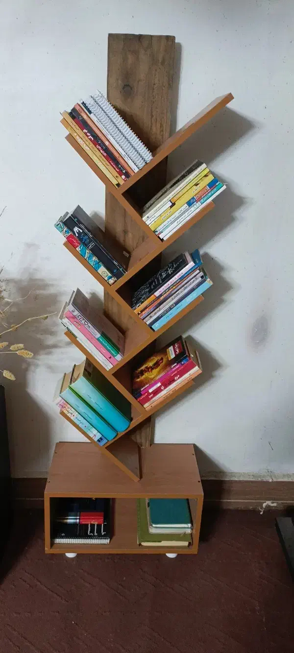 کتابخانه درختی مدرن|کتابخانه، شلف، قفسههای دیواری|کاشمر, |دیوار