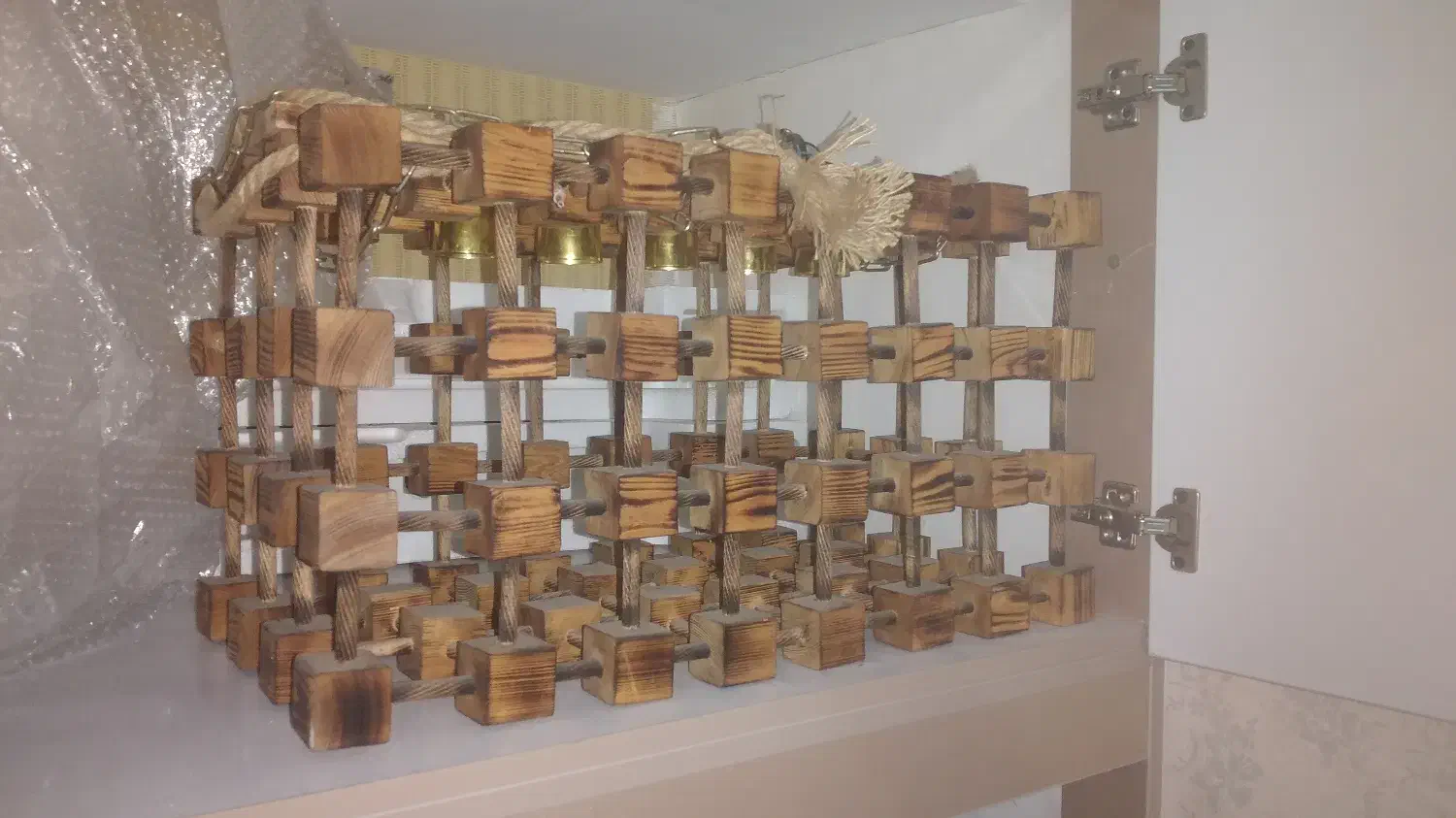 لوستر چوبی|لوستر و چراغ آویز|کرج, گوهردشت|دیوار