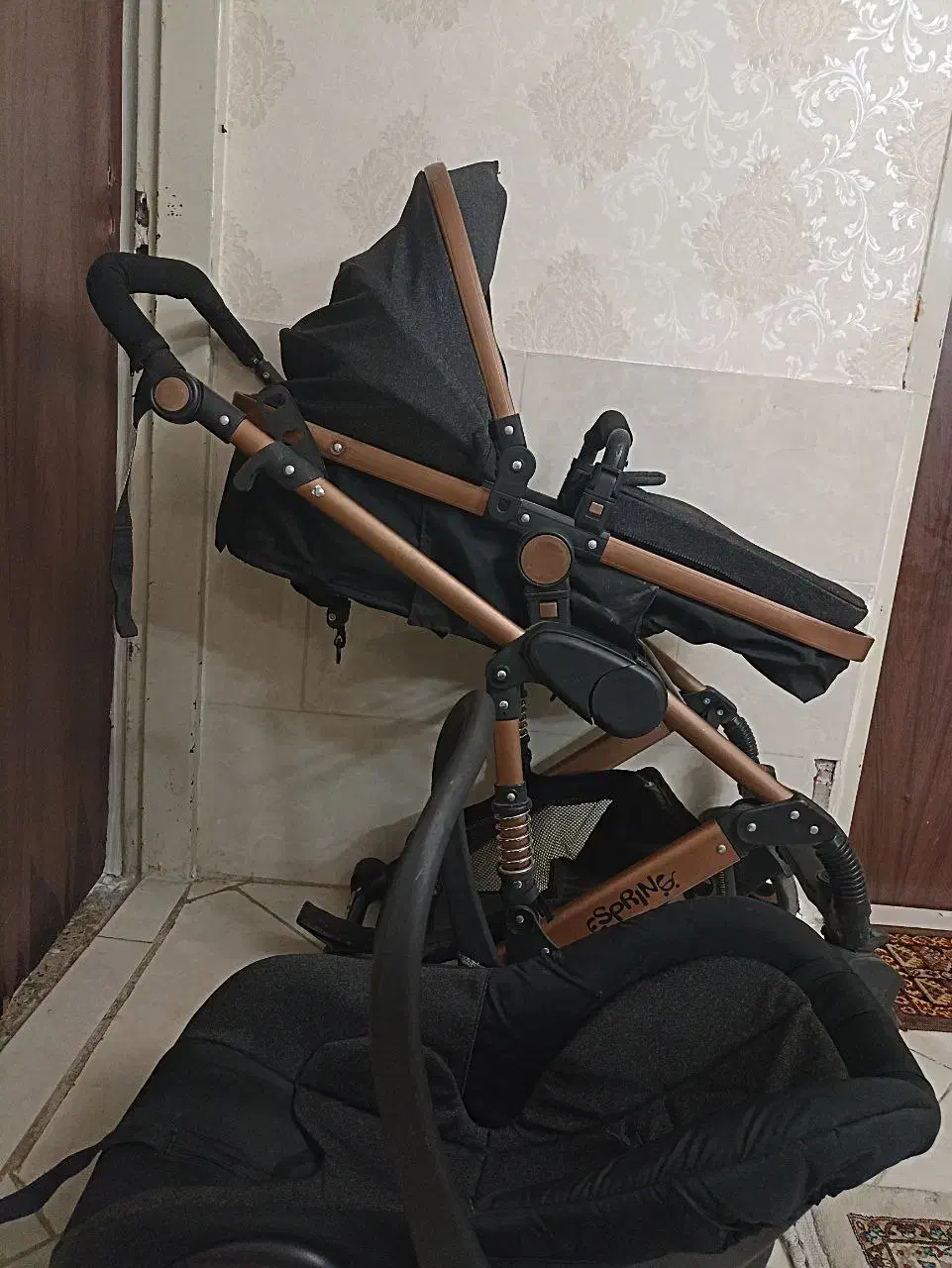 ست کالسکه و کریر نو|کالسکه و لوازم جانبی|آبیک, |دیوار