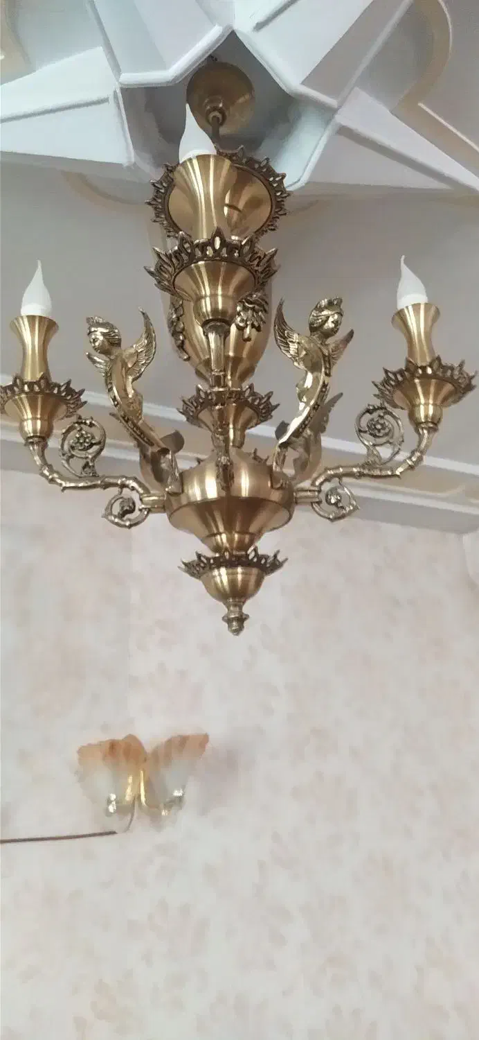 لوستر برنز اصل|لوستر و چراغ آویز|همدان, |دیوار