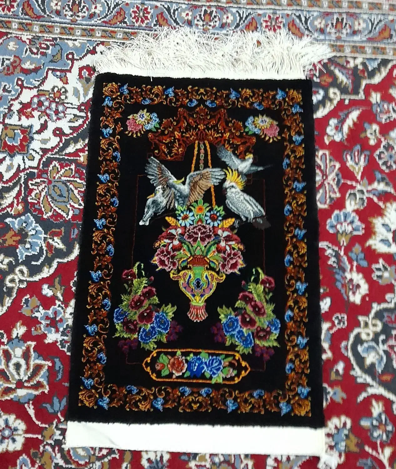 تابلوفرش دستبافت تمام ابریشم|تابلو فرش|قم, زند آباد|دیوار