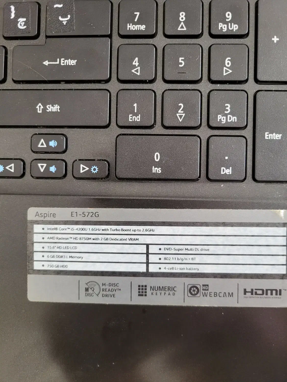 لپ تاپ ایسر رم ۱۲ و ssd 512|رایانه همراه|اصفهان, آبشار|دیوار