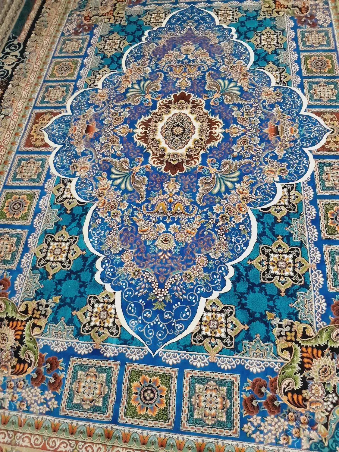 فروش فوری یک جفت فرش فیروزه ای|فرش|نورآباد ممسنی, |دیوار