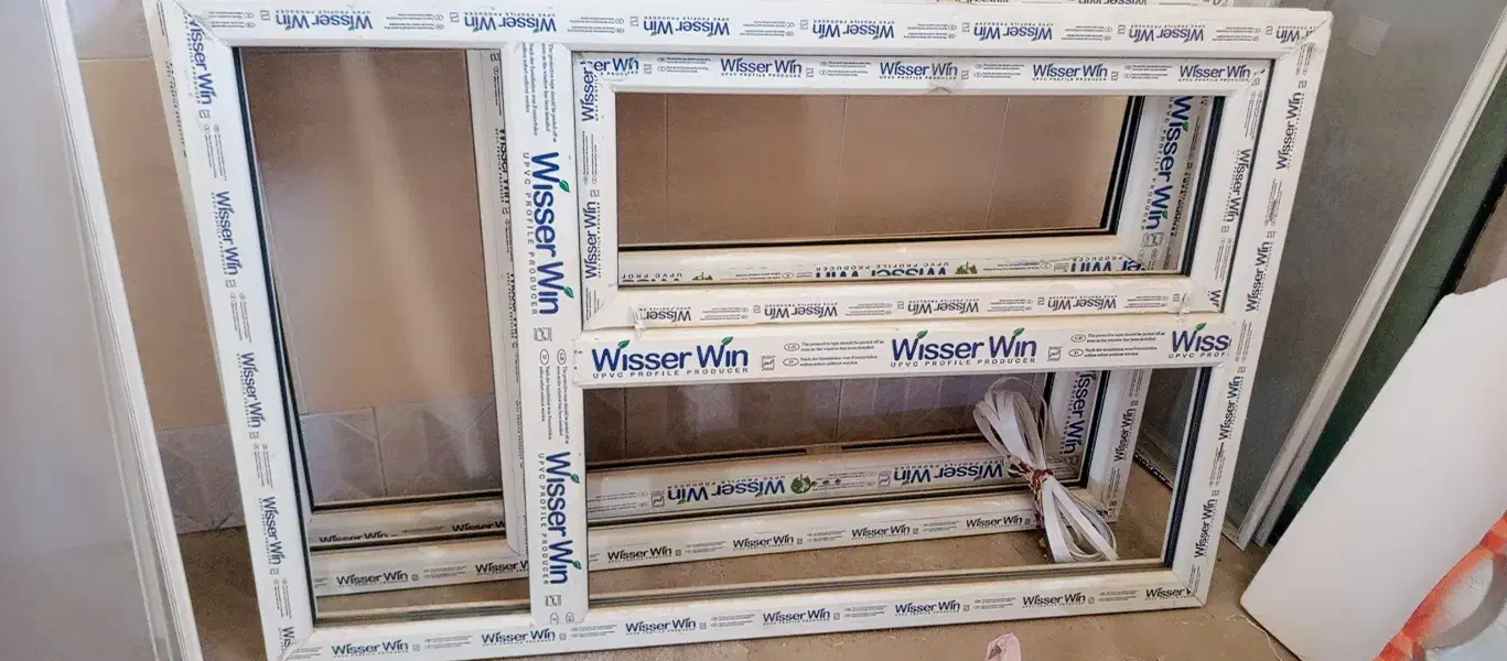 دو عدد پنجره دو جداره upvc نو|مصالح و تجهیزات ساختمان|تایباد, |دیوار
