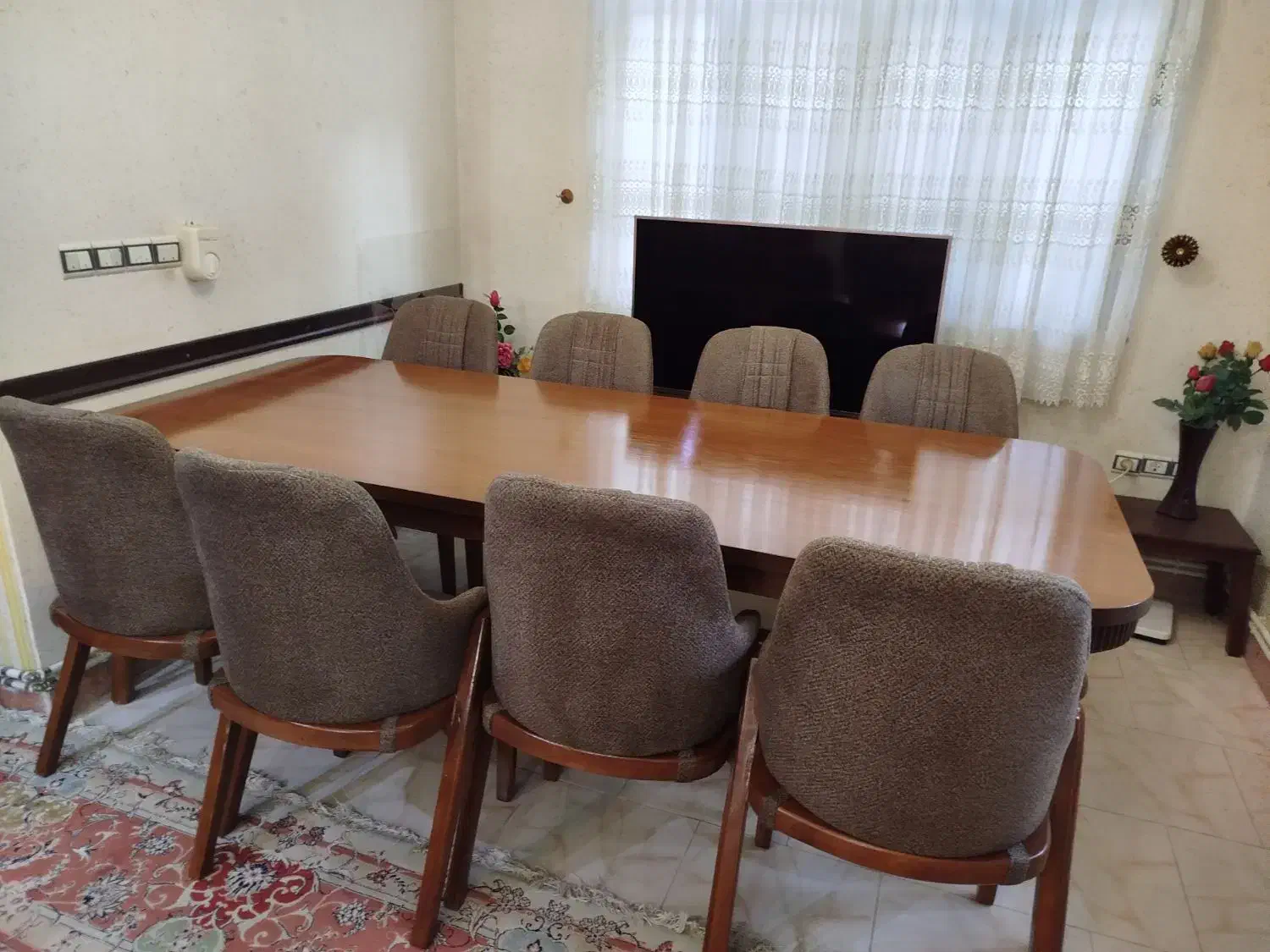 میز ناهارخوری هشت نفره نو|میز و صندلی غذاخوری|رامسر, |دیوار