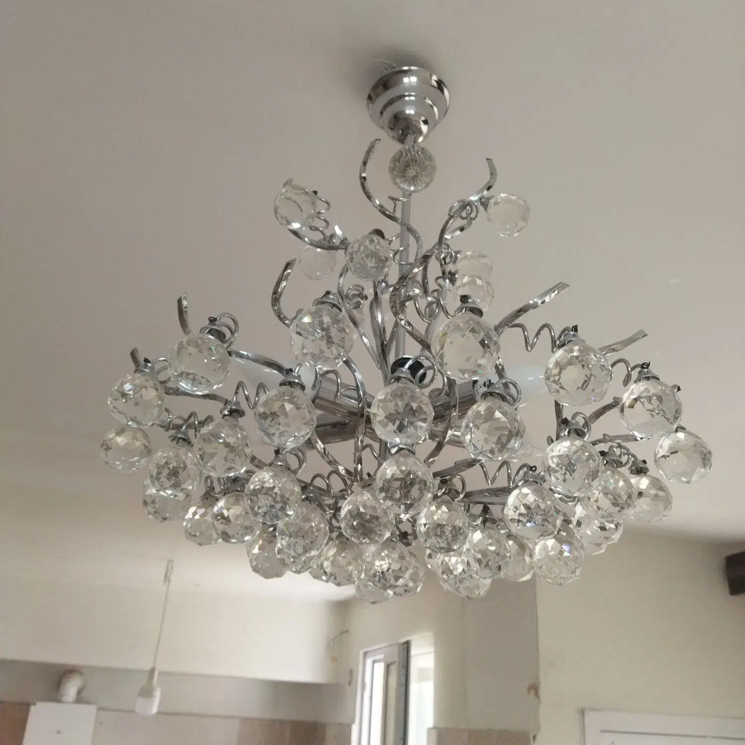 لوستر نقره ای جفت هستش|لوستر و چراغ آویز|اراک, |دیوار