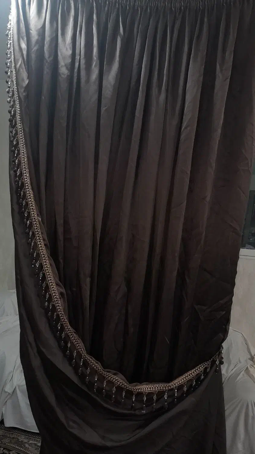 ۲ عدد والان پرده ، ساتن|پرده، رانر، رومیزی|نسیم‌شهر, |دیوار