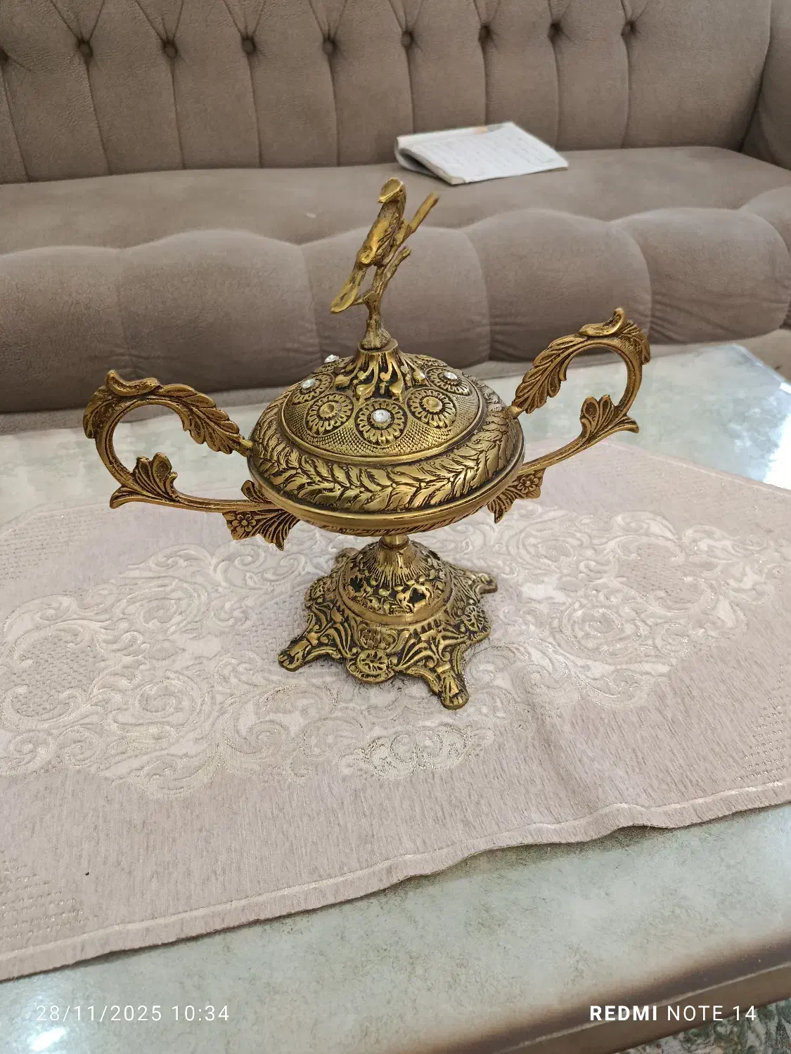 میوه خوری وشکلات خوری برنج|صنایع دستی و سایر لوازم تزئینی|نوبران, |دیوار