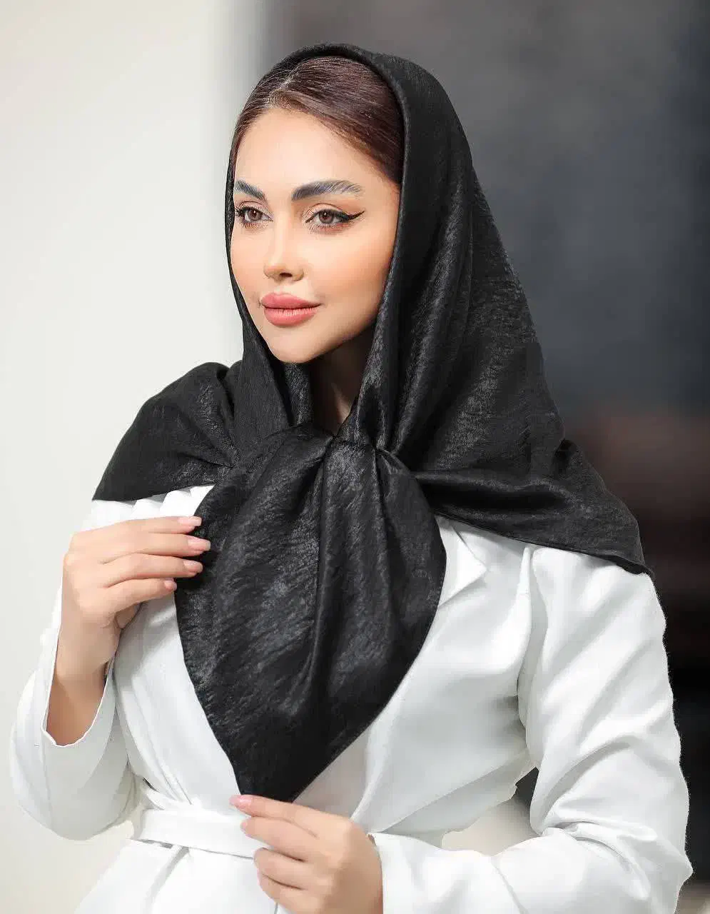 روسری مجلسی کوپرا ساده|لباس|بندر ترکمن, |دیوار