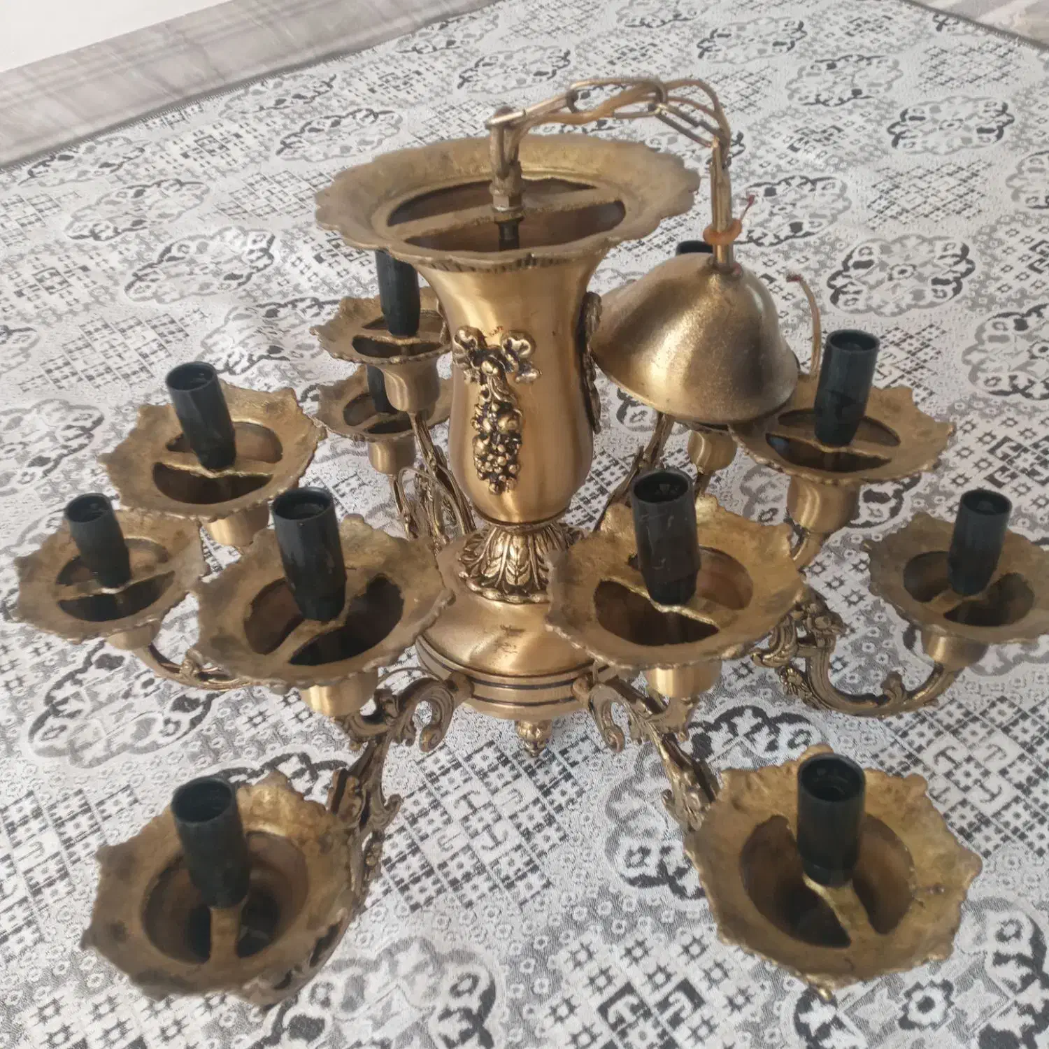 لوستر برنزی سنگین|لوستر و چراغ آویز|رباطکریم, الارد|دیوار