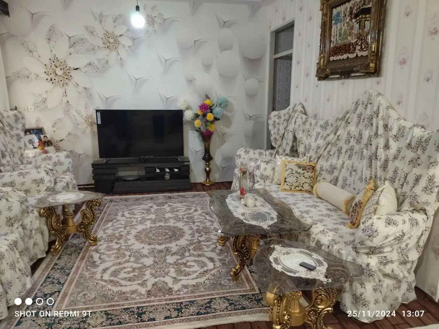 مبل 9 نفره سلطنتی چوبی|مبلمان خانگی و میز عسلی|میاندوآب, |دیوار